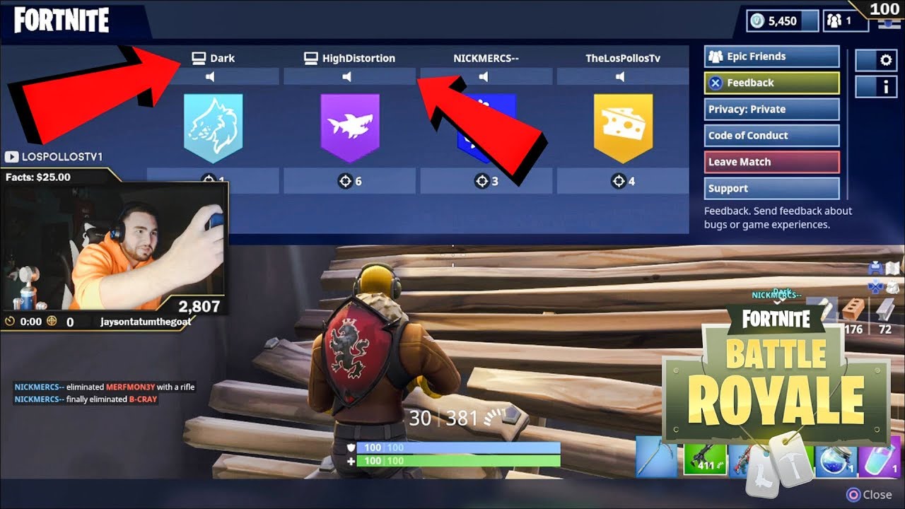 LosPollosTV Squads Up W/ Dakotaz, NickMercs & High Distortion On Fortnite