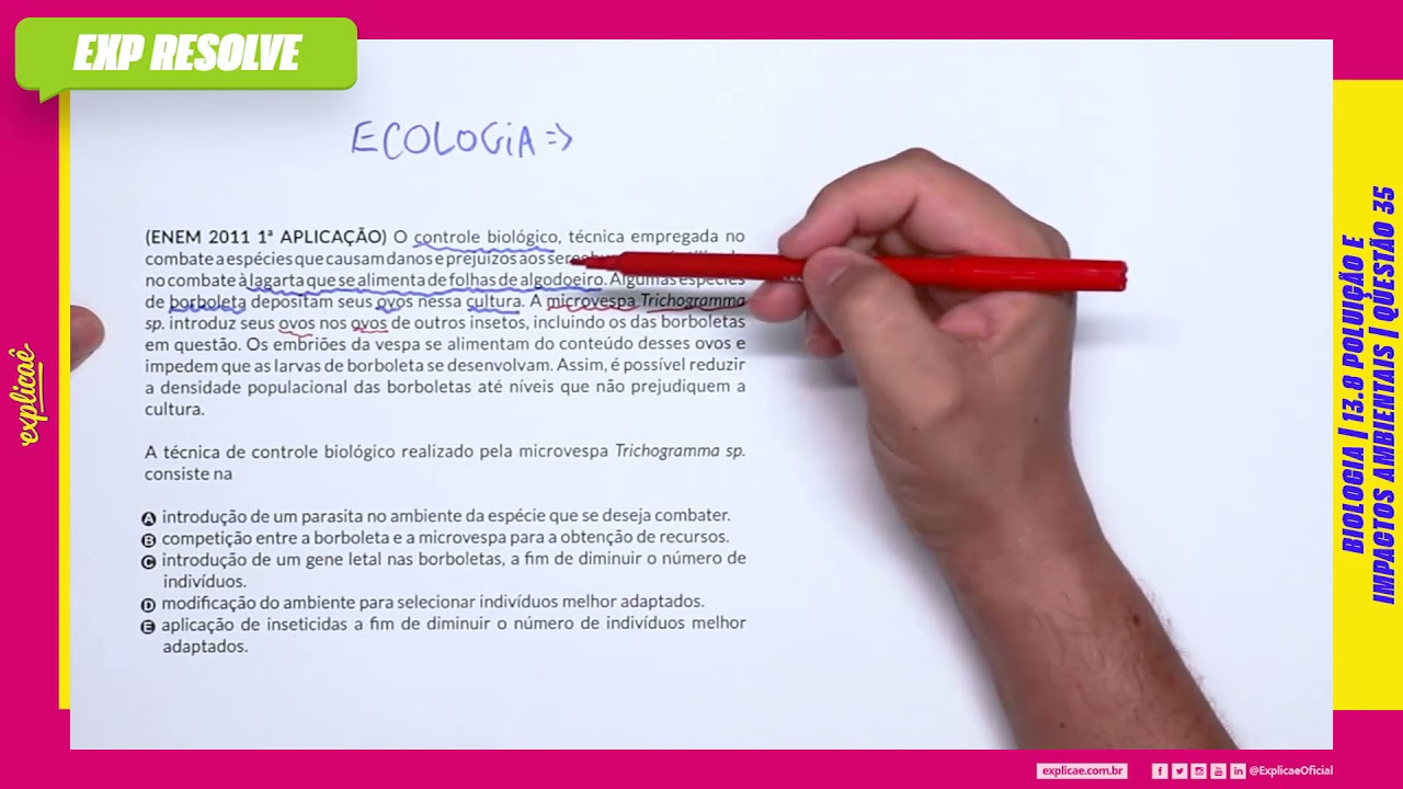 O CONTROLE BIOLÓGICO, TÉCNICA EMPREGADA NO COMBATE A ESPÉCIES (...)  POLUIÇÃO E IMPACTOS AMBIENTAIS