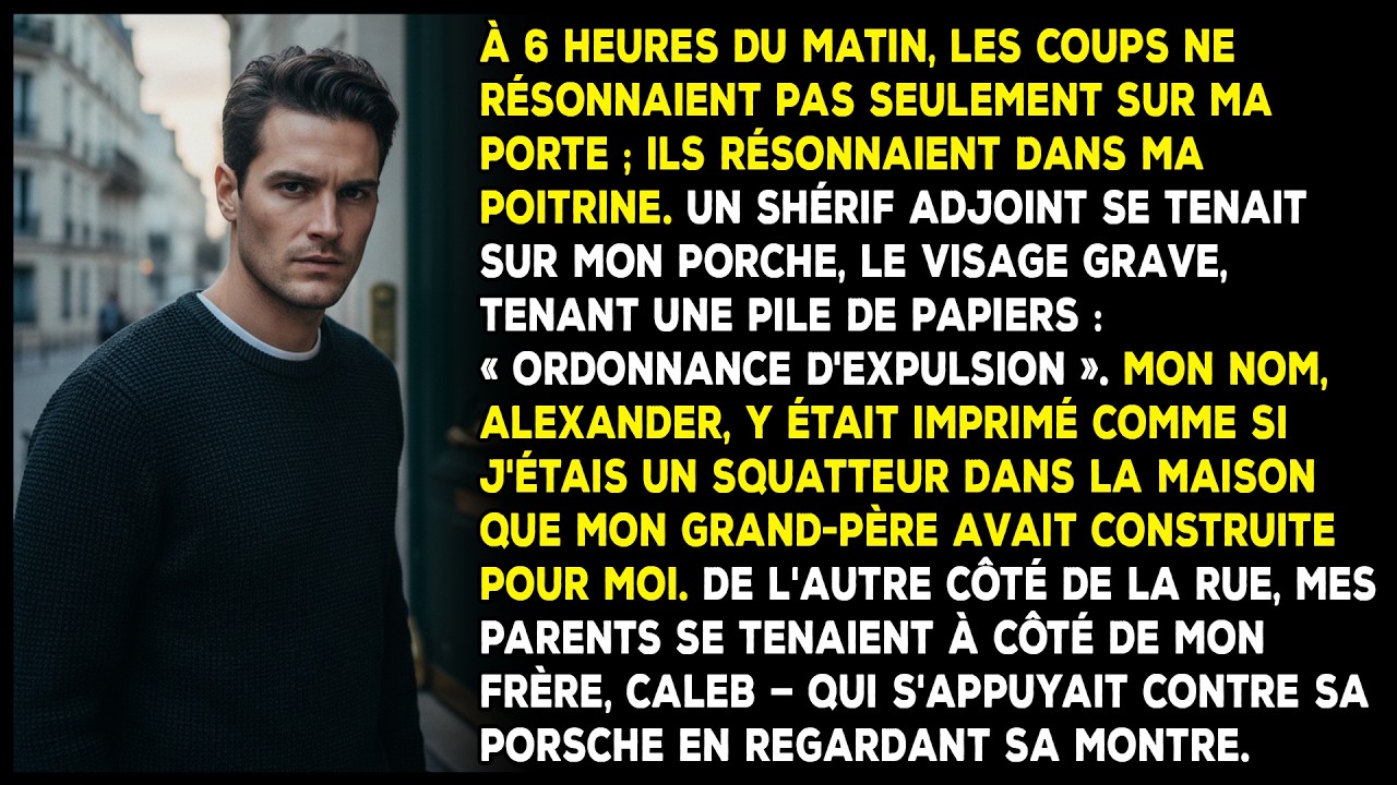 Un shérif adjoint a martelé ma porte à 6 heures du matin avec un avis d'expulsion.