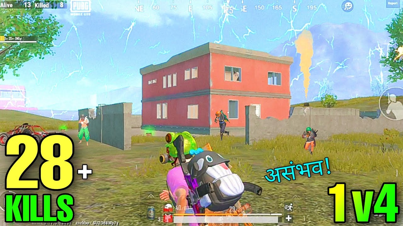😤28 KILLS SOLO VS SQUAD RUSH GAMEPLAY VIDEO | PUBG MOBILE LITE | 100K SPECIAL