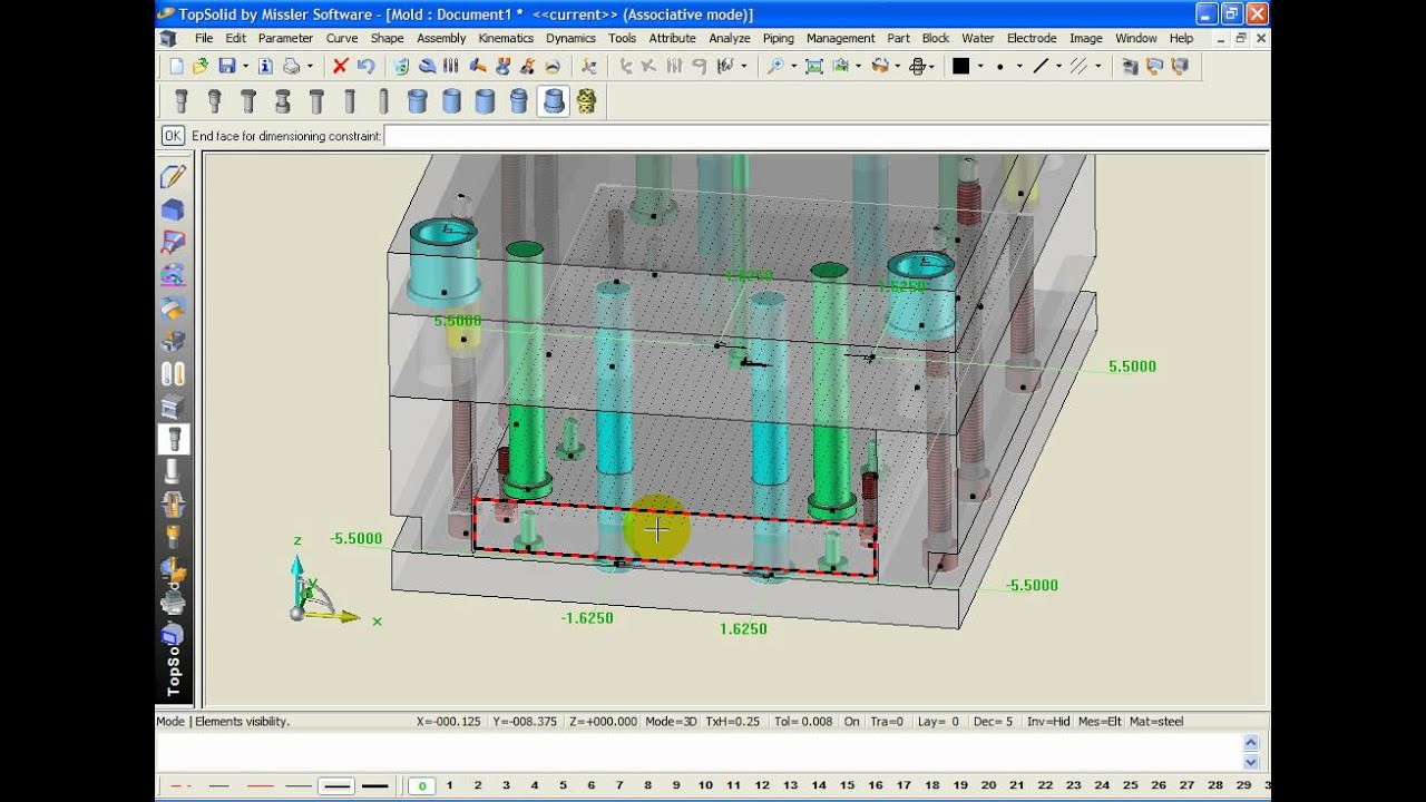 Add a Guided Ejection Bushing in TopSolid'Mold