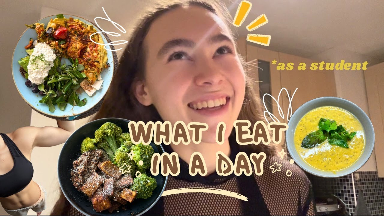 WHAT I EAT IN A DAY AS A 17 YR OLD 🍏 healthy, high protein and easy meals