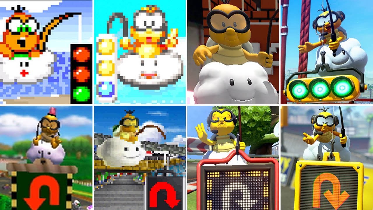【マリオカート】歴代ジュゲムのスタート、救助、逆走、ファイナルラップ、ゴール（1992～2025年）進化の歴史