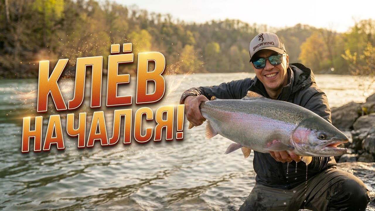 КЛЁВ НАЧАЛСЯ! Весенняя форель в Канаде (Steelhead)