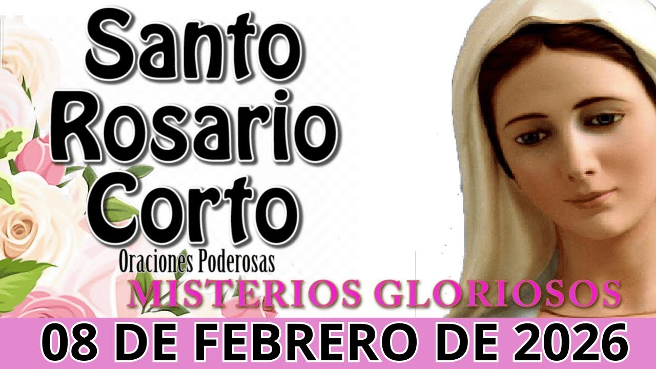 Santo Rosario de Hoy Domingo 8 de Febrero de 2026 🌷 Misterios Gloriosos | Rosario a la Virgen María