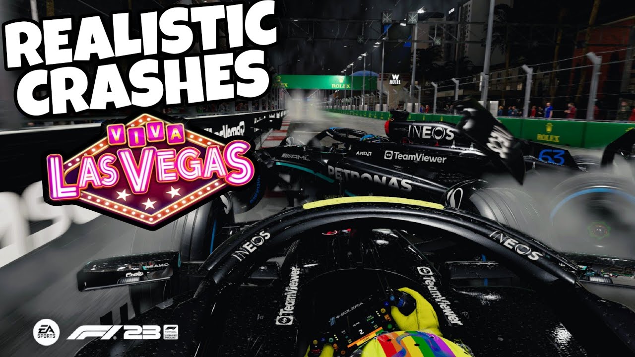 REALISTIC F1 CRASHES LAS VEGAS!