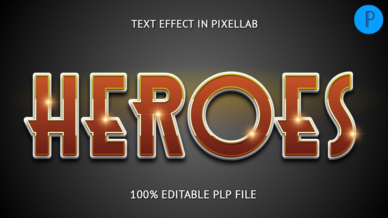 💯% Editable! Heroes Text Effect in PixelLab | Free PLP FILE