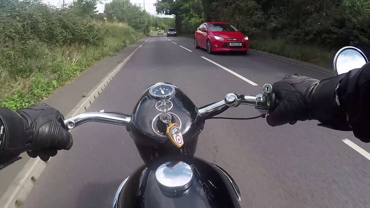 Triumph Tiger Cub on the road
