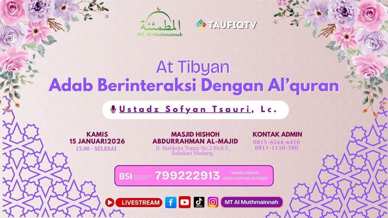 🔴LIVE K.H. Sofyan Tsauri, Lc. 