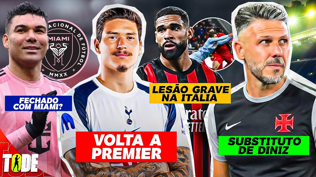 CASEMIRO INDO PRO MIAMI l LESÃO CHOCANTE NO MILAN l NÚÑEZ VOLTA À PREMIER E DEMICHELIS NO VASCO