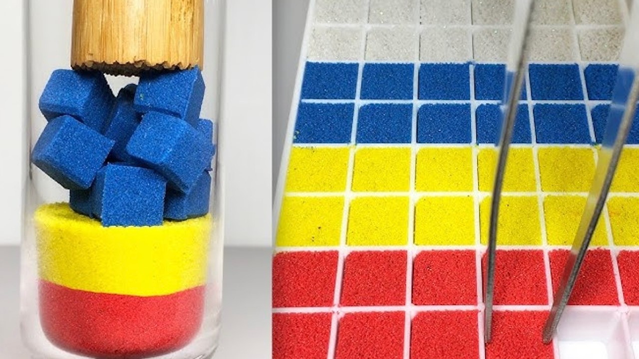 Kinetic Sand ASMR crushing soap boxes with foam 💙Satisfying ASMR Video