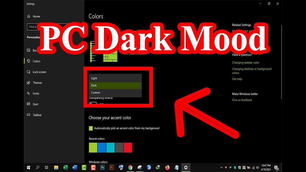 How to Enable Dark Mood In Windows 10 (Official)