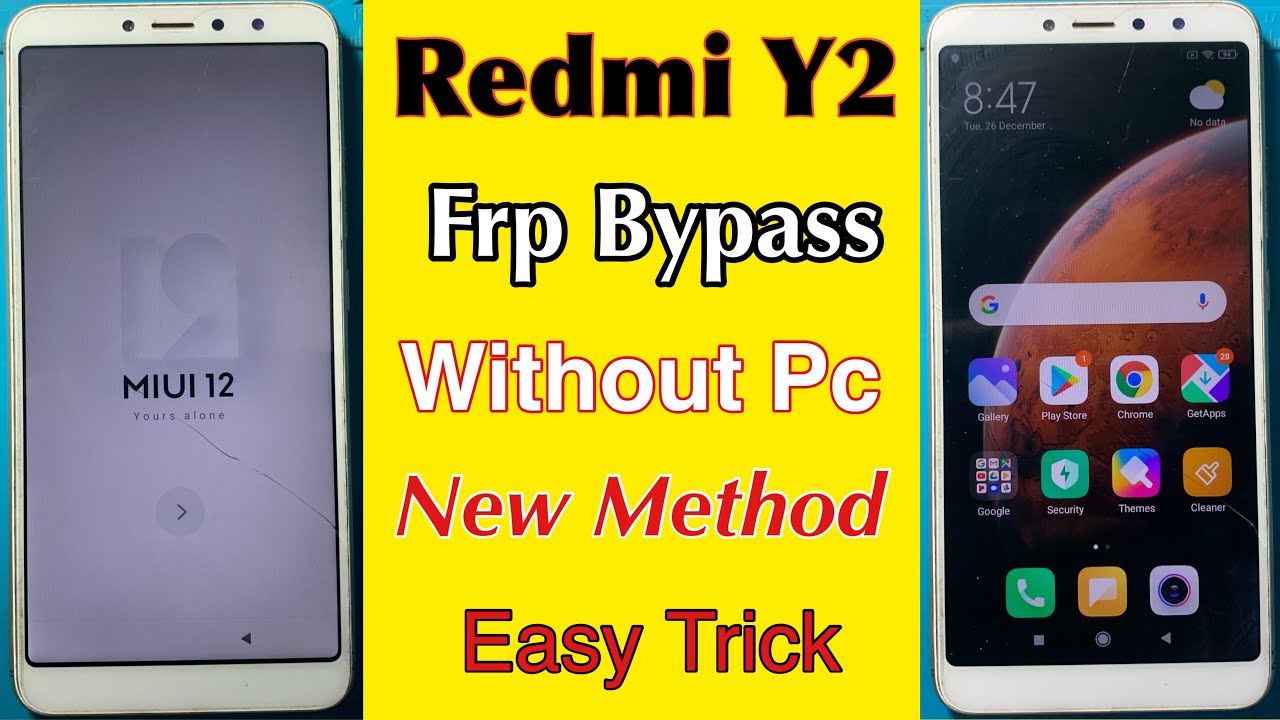 Redmi Y2 Frp Bypass | Without Pc | Mi Y2 Google Account Frp Bypass New Method
