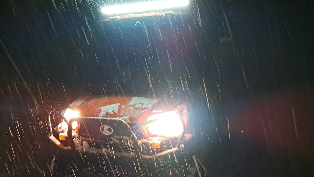 Driving the Kubota rtv in the snow