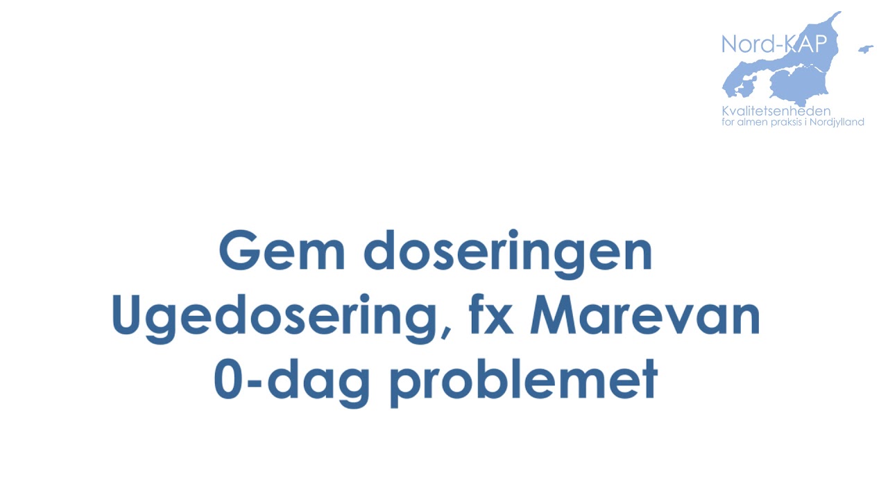 Udklip fra fyraftensmøde om FMK / dosisdispensering i XMO, d. 19. januar 2021