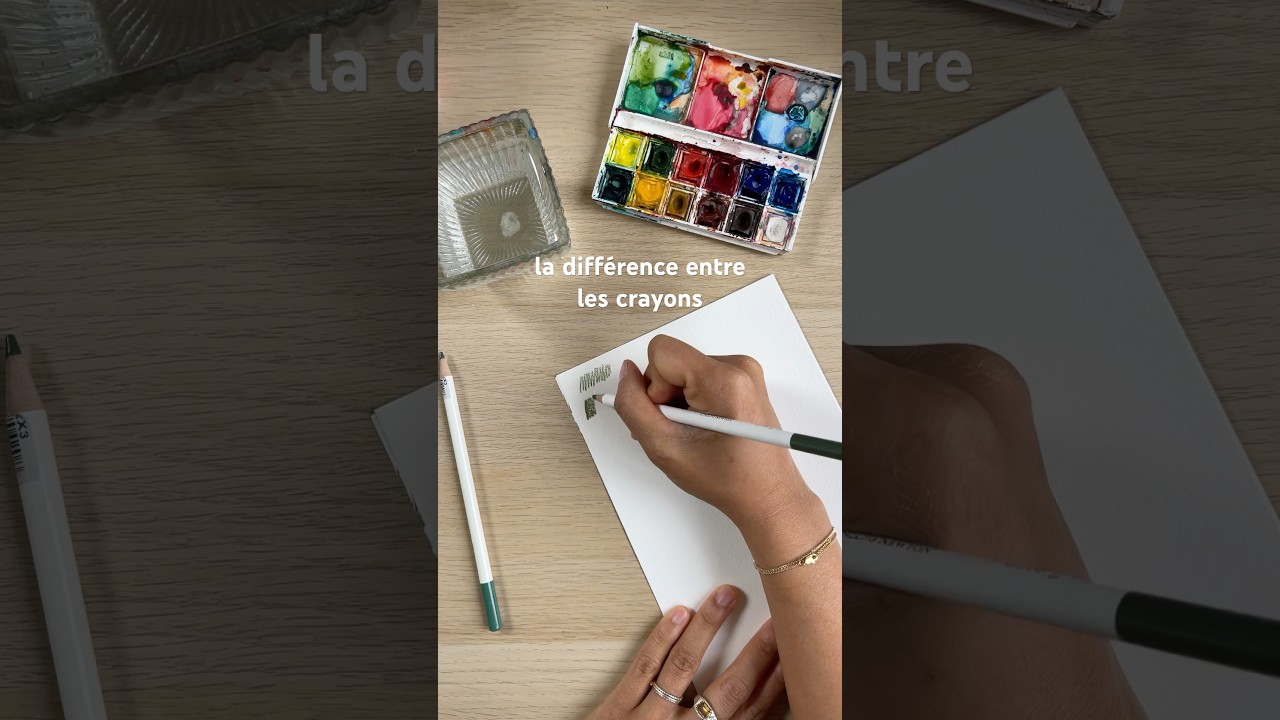 Plut&ocirc;t crayon &agrave; l&rsquo;huile ou crayon aquarellable? #crayon #art #astuce #aquarelle