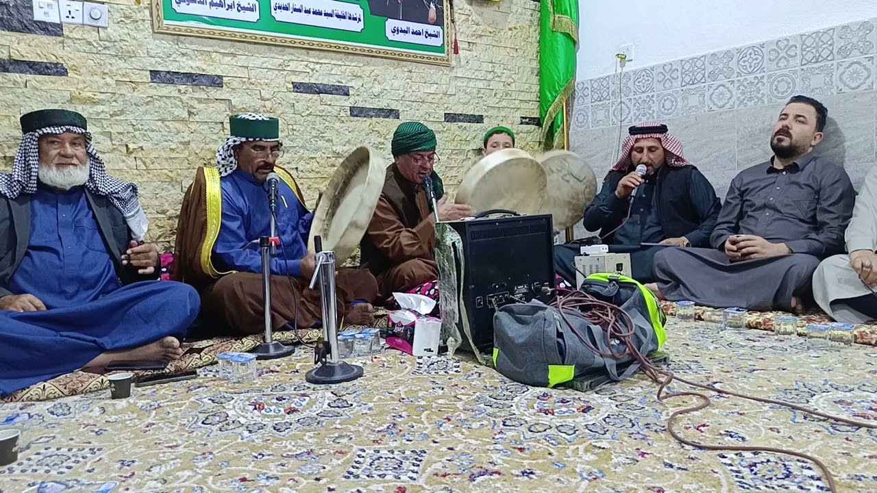 مديح حربي المداح عبد الكريم في منطقة هبهب حي العطار مرشد الطريقة الرفاعية سيد قاسم الحديدي 