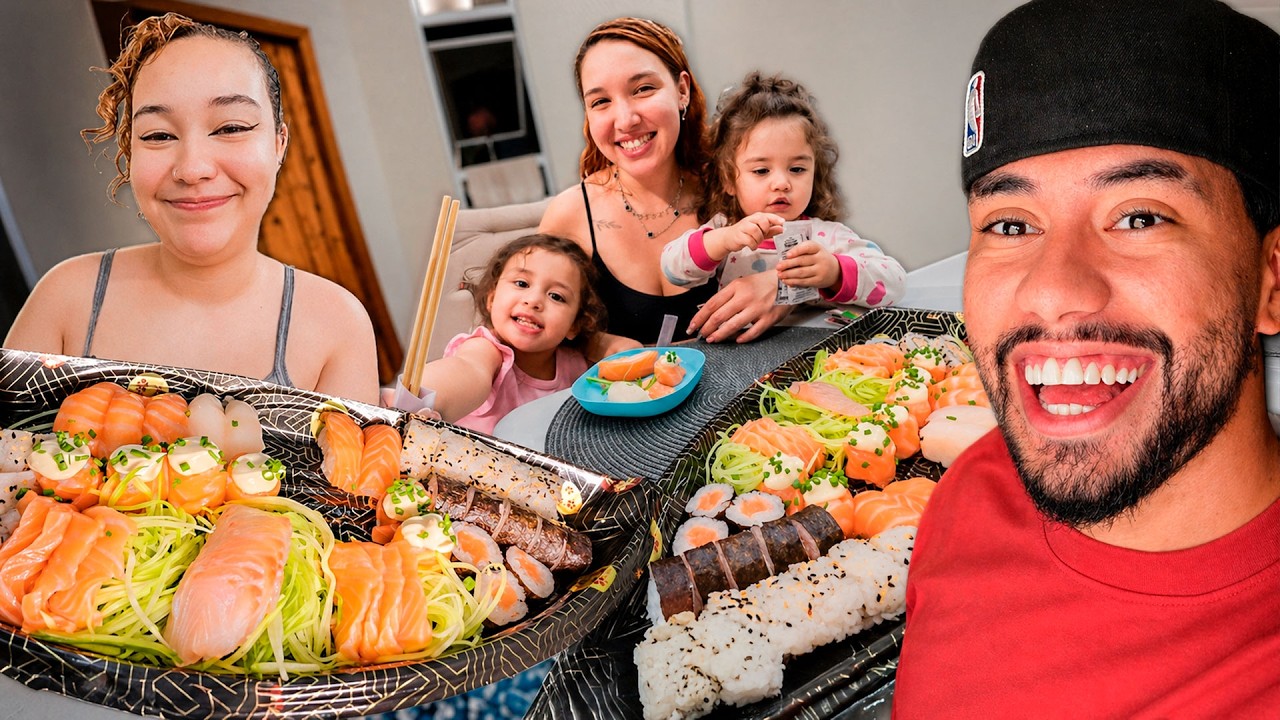 ELAS IMPLORARAM PELA NOITE DO SUSHI 🍣❤️ ENTAO PREPAREI A SURPRESA COM ESSA BARCA