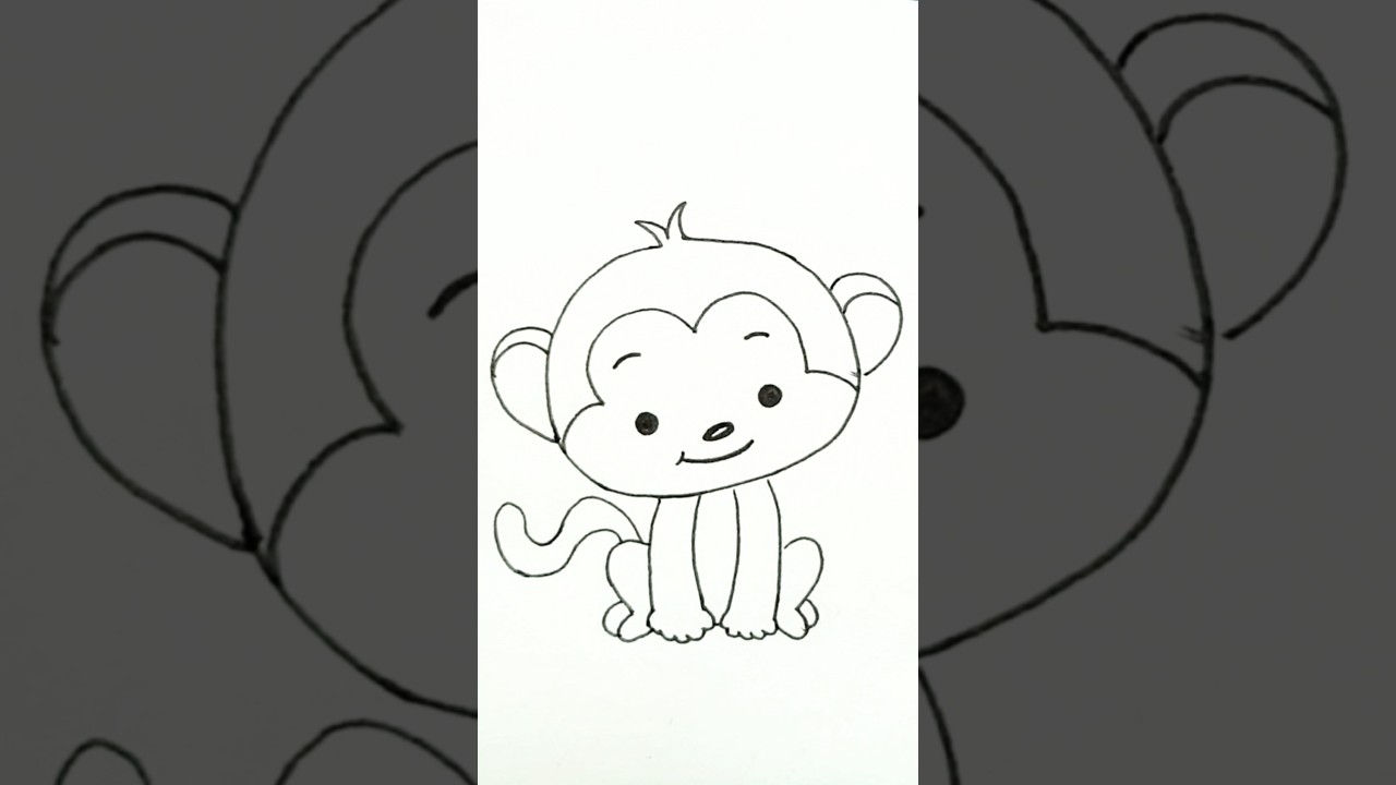Easy & Cute Baby Monkey Drawing &ndash; Fun and Quick for Everyone!