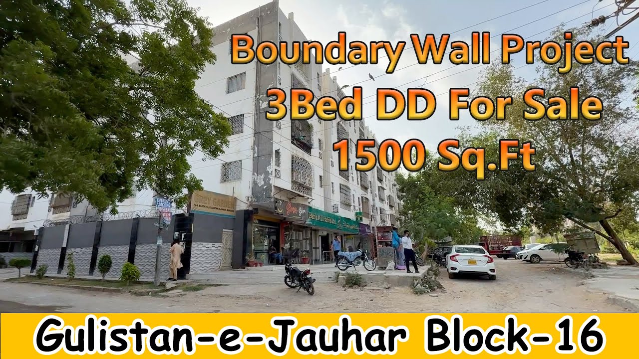 3BED DD FOR SALE | 3rd FLOOR | COMMERCIAL FLAT | 1500 Sq.Ft | GULISTAN-e-JAUHAR BLOCK-16 |