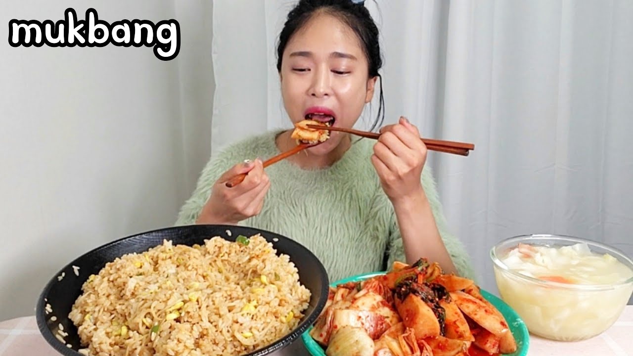 [ 집밥먹방 ] 콩나물밥에 김치먹방 Korean Food Bean Sprouts Rice & Kimchi Mukbang eating show