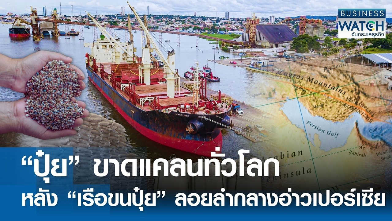 “ปุ๋ย” ขาดแคลนทั่วโลก หลัง “เรือขนปุ๋ย” ลอยลำกลางอ่าวเปอร์เซีย | BUSINESS WATCH | 17-03-69