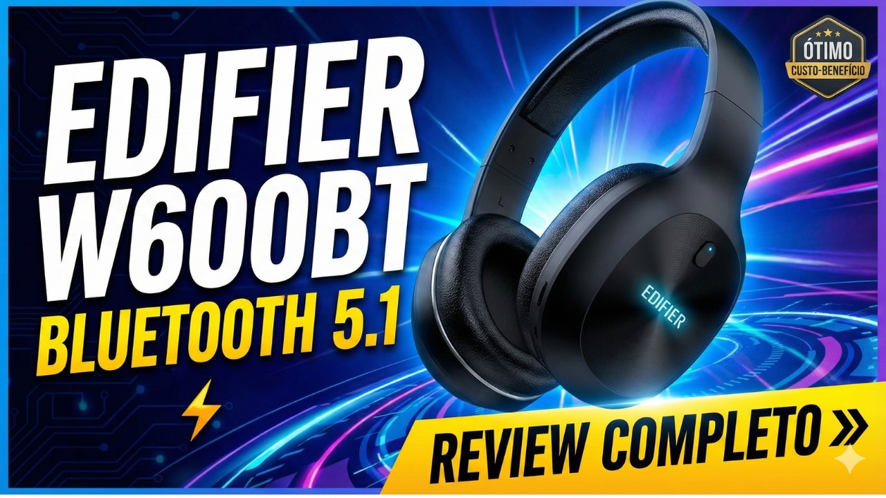 EDIFIER W600BT VALE A PENA em 2026 ? Headphone Bluetooth 5.1 com 30h de Bateria e Graves Poderosos!