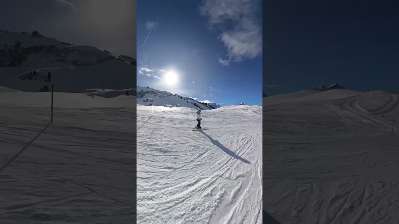 Skiing in the swiss alps 🇨🇭🇨🇭 ⛷️ #switzerland #skiing #hasliberg #snow #winter #swisstravel