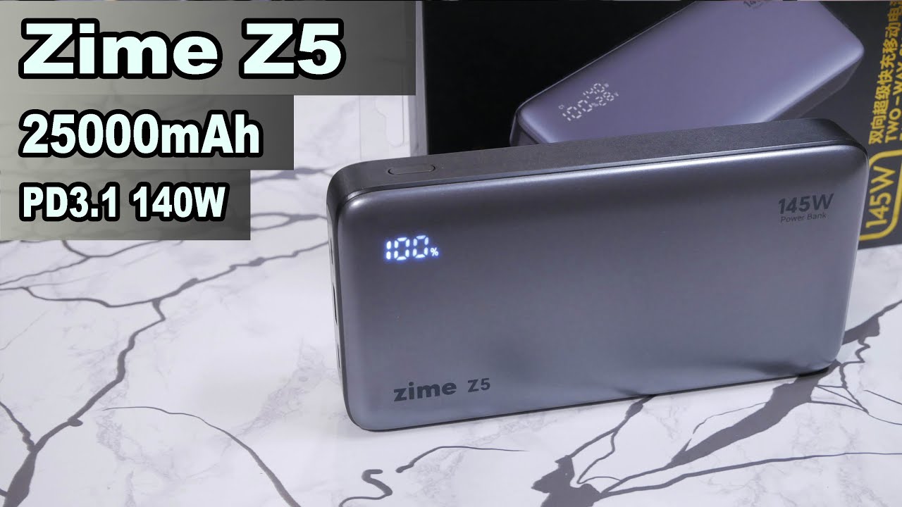 Повербанк Zime Z5 25000mAh 145W обзор и тестирование.