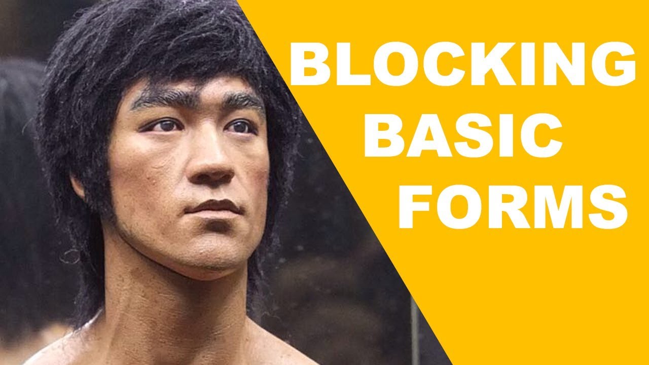 How to sculpt hyperrealistic  Bruce Lee : Part 2 - Blocking the basic form