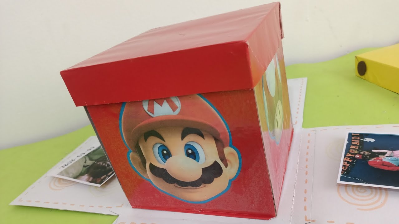 🎉 Como hacer un caja Sorpresa de MARIO BROS y PEACHES 💖 (caja explosiva) - Hola Paola