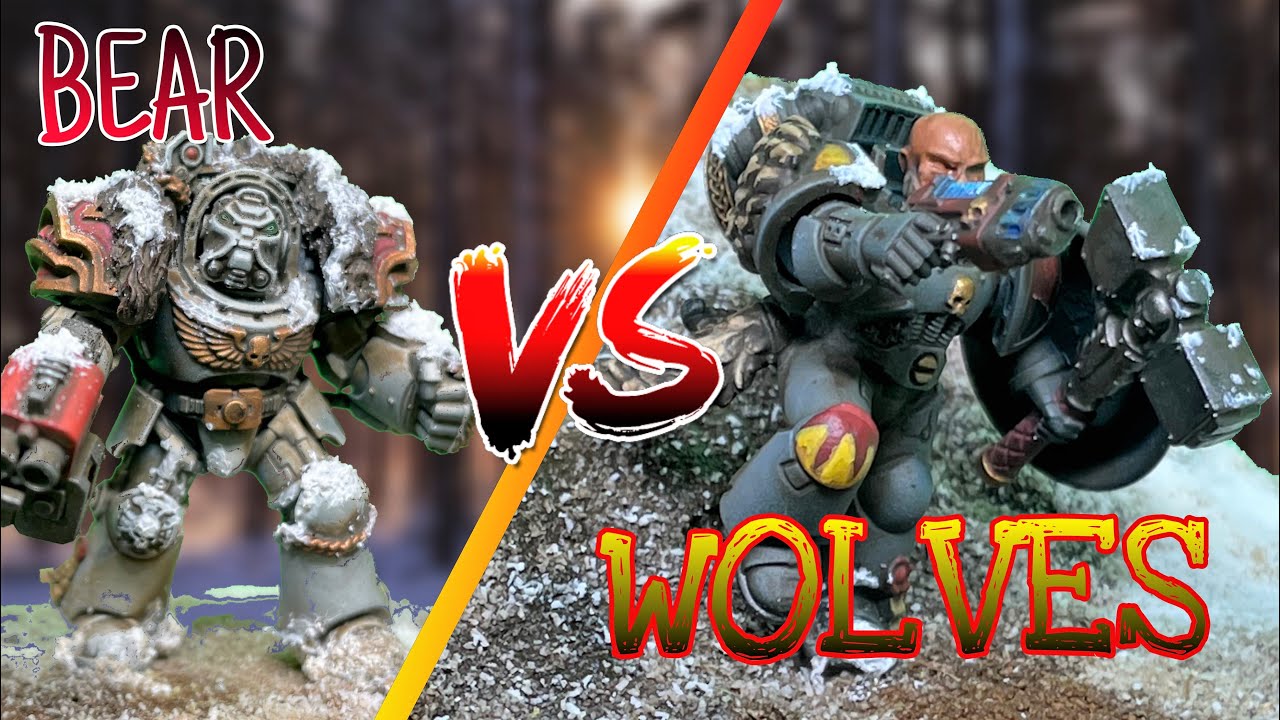 SPACE BEARS vs SPACE WOLVES | LORE Battle Diorama