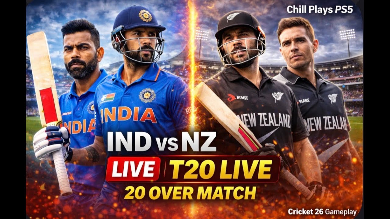 IND vs NZ T20 LIVE 🔥 20 Over Match | India vs New Zealand | Cricket 26 Gameplay