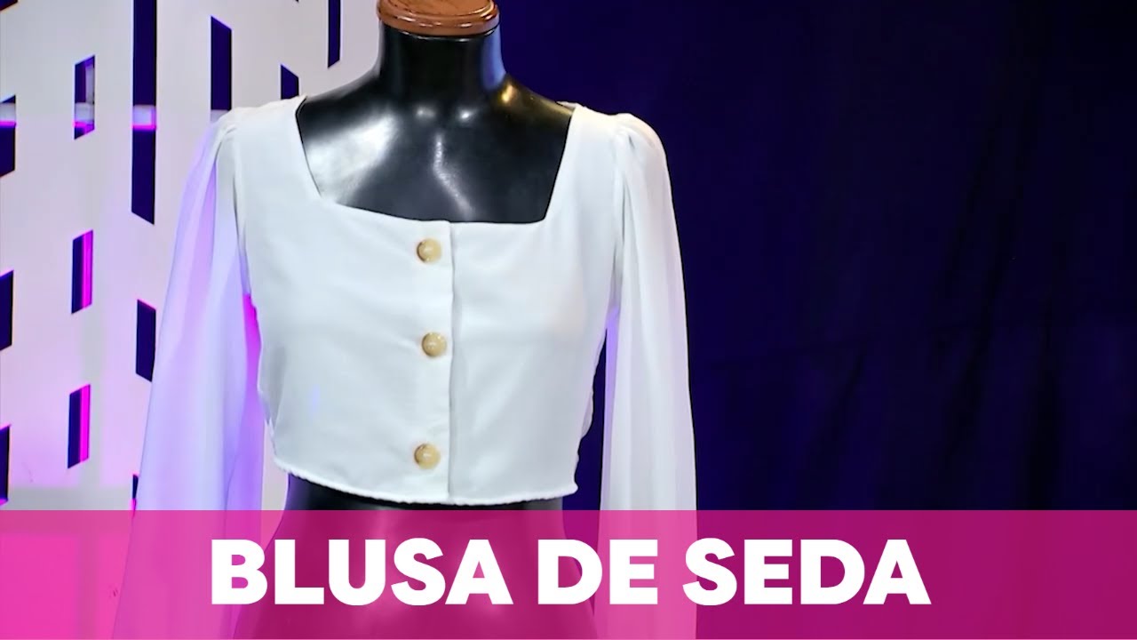 MODA EN CASA - Hermosa blusa en tela de seda