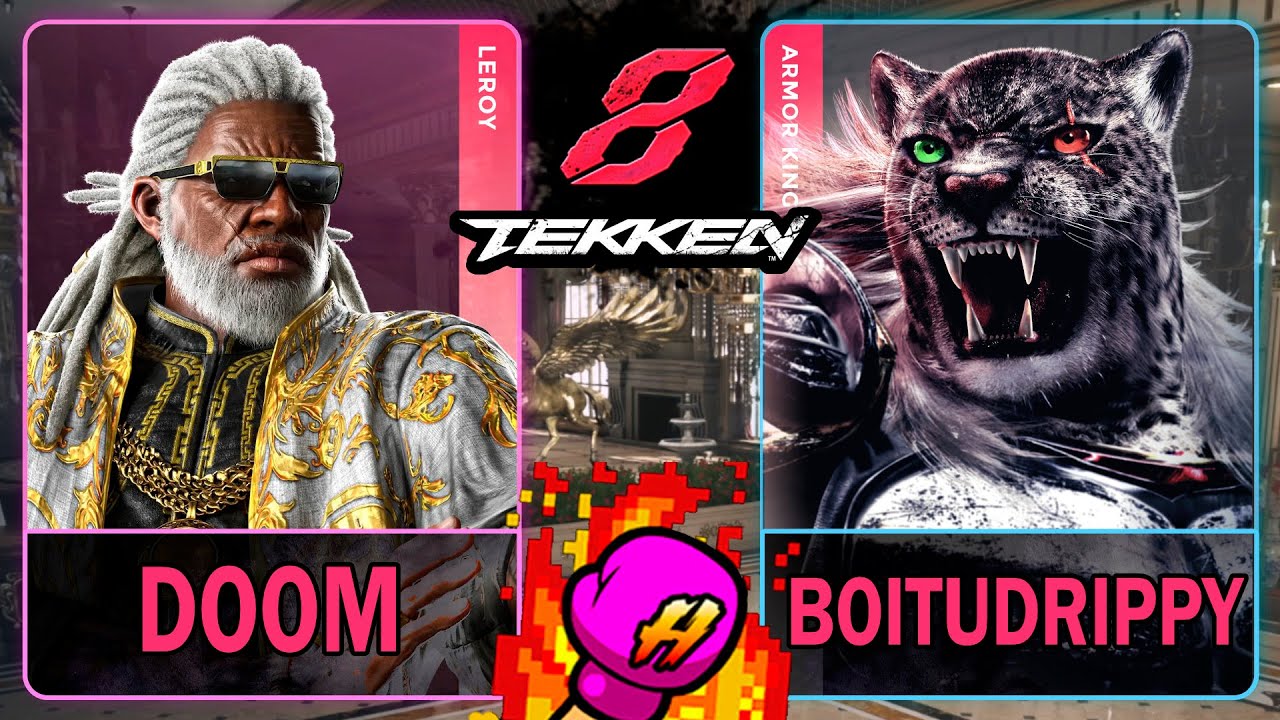 Tekken 8 Doom (LEROY) VS Boitudrippy (ARMOR KING)🥊 鉄拳8🥊4K 60ᶠᵖˢ🥊T8🥊TK8 #tekken