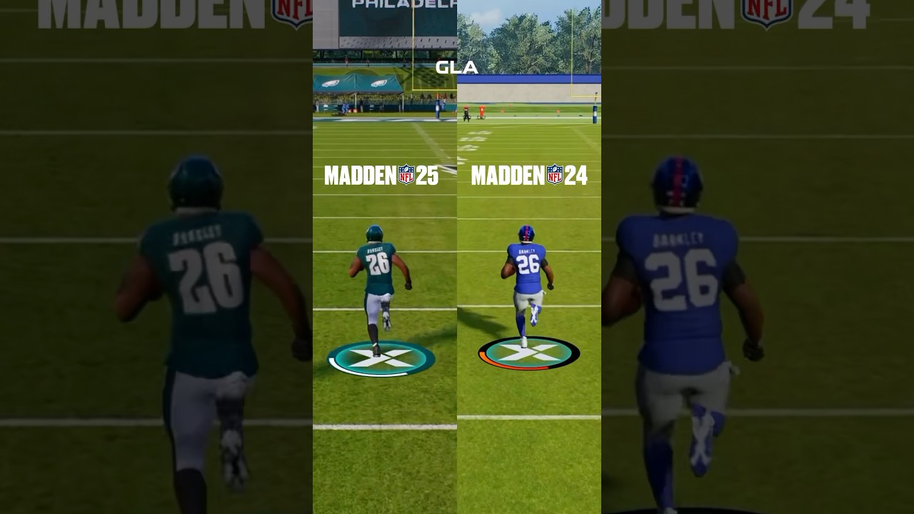 Madden 25 vs. Madden 24 - Saquon Barkley Race PS5