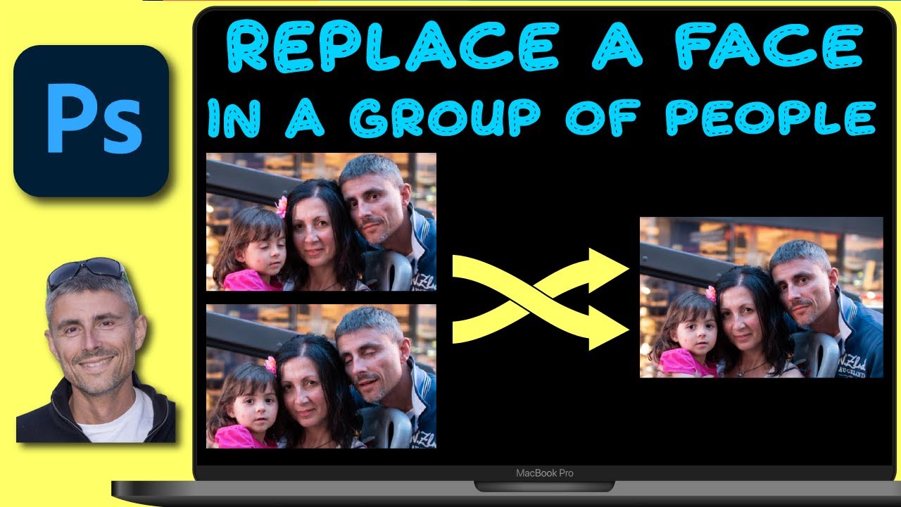 Photoshop Tutorial - How to Replace a Face in a Group of People
