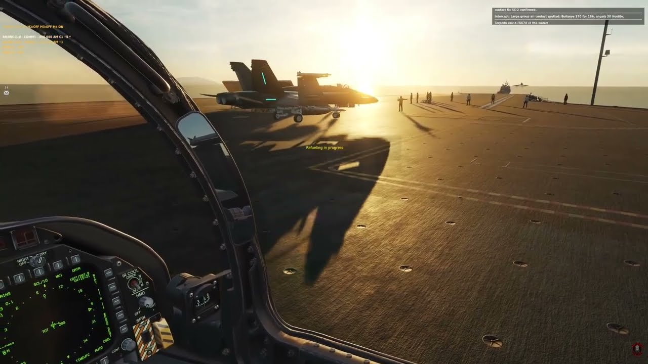 DCS | Steel taxiing his F-18C Hornet to CAT1