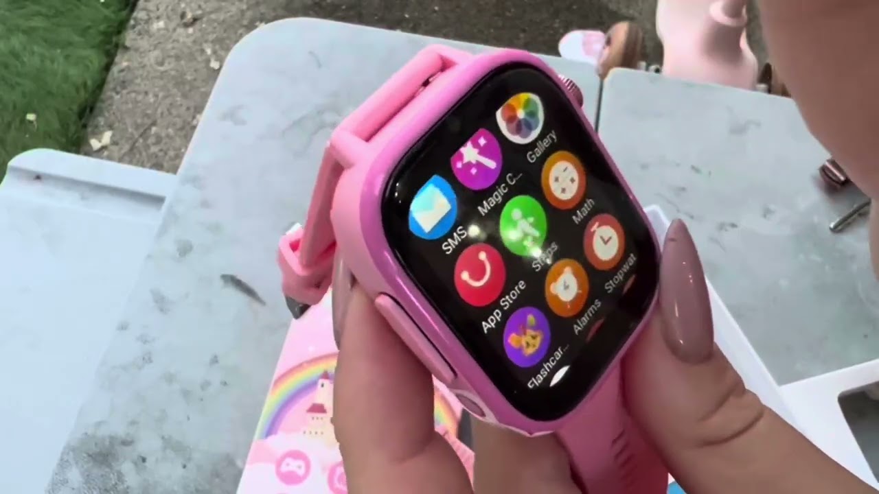 OKYUK 4G Kids Smart Watch, SOS Emergency Call Button Ideal for Kids Aged 3 12, for Boys & Girls