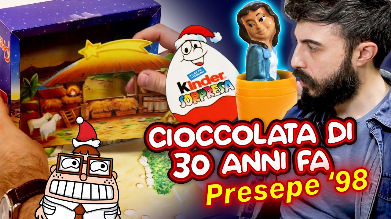 Dopo 30 anni scarto il Presepe di ovetti Kinder del 1998 (Cioccolata di 30 anni fa N° 6)