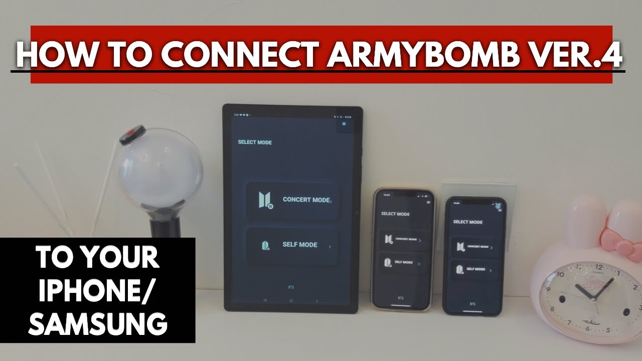 BTS (방탄소년단 | HOW TO CONNECT THE ARMYBOMB TO YOUR SAMSUNG AND IPHONE