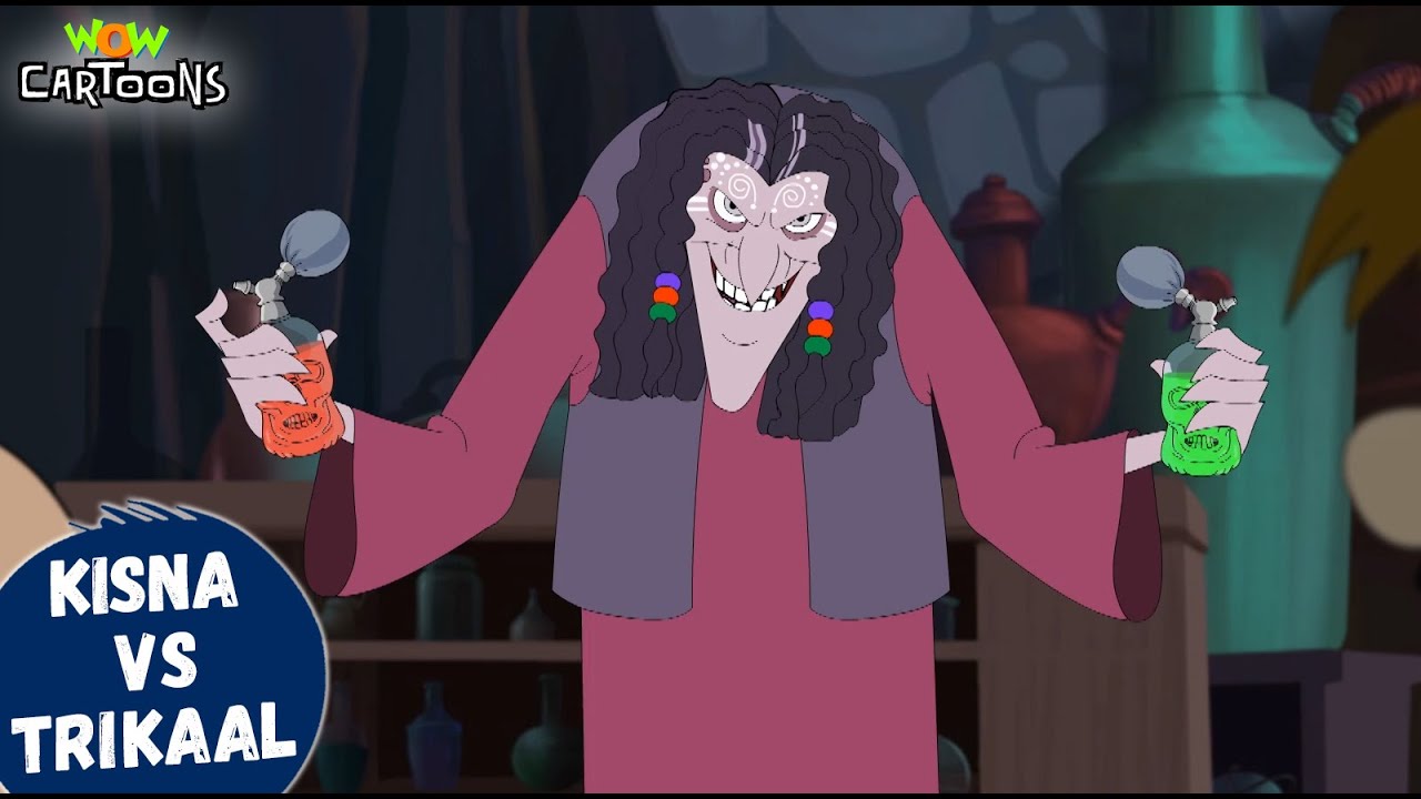 Trikaal का जादुई Spray | Kisna Cartoon Stories In Hindi | Kisna Vs Trikaal | kahaniya | #spot