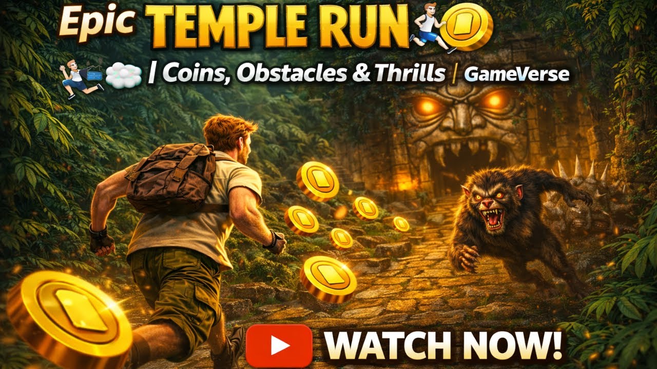 Epic Temple Run Classic 🏃‍♂️💨 | Coins, Obstacles & Thrills | GameVerse