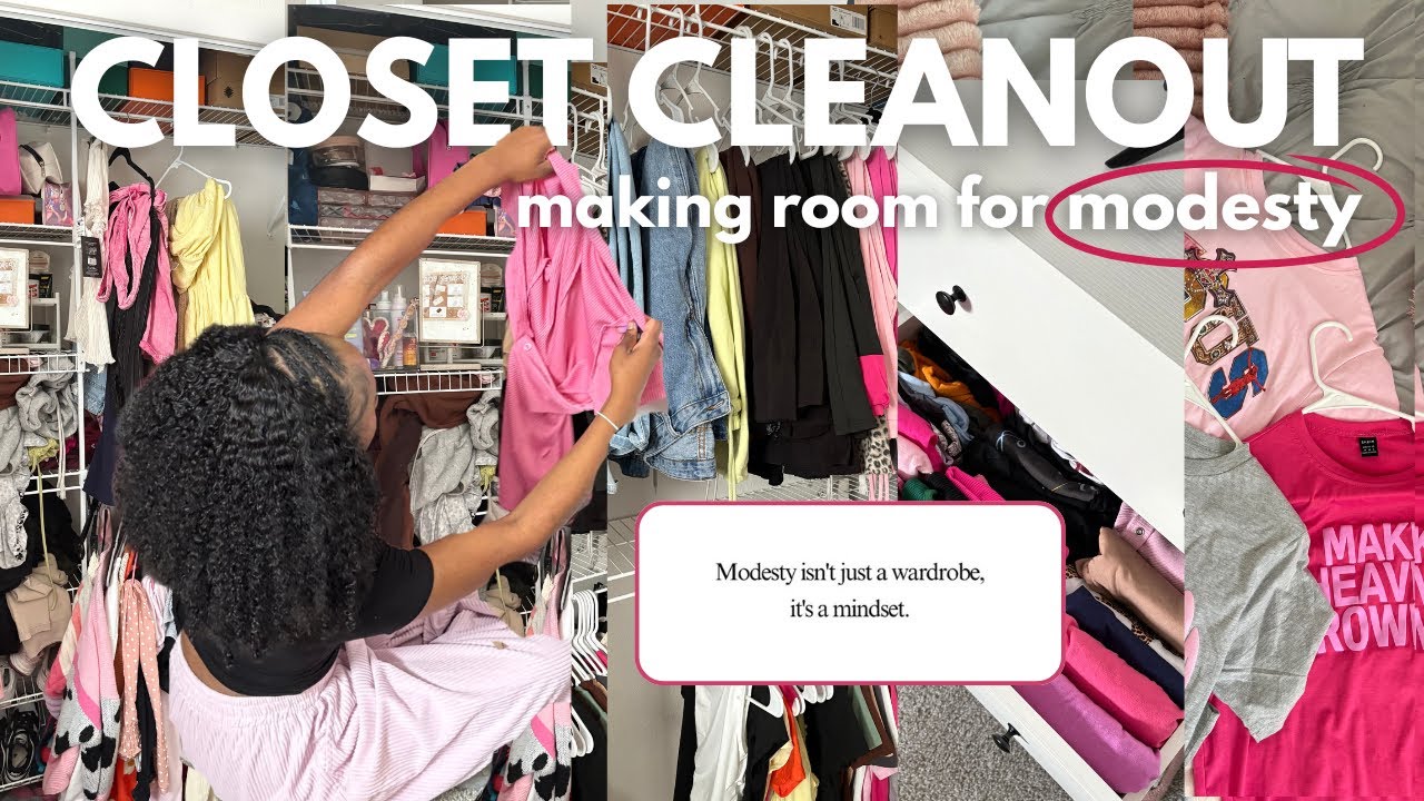 *HUGE* Closet Cleanout ♡ | making room for modesty| organizing, declutterring + new dresser