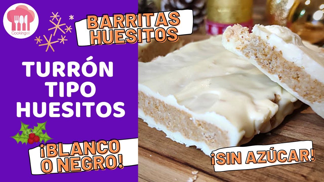 TURRÓN TIPO HUESITOS I O barritas tipo huesitos de chocolate blanco o negro I Cookingeli