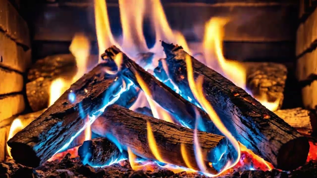 Blue Fire Burning Softly for Tranquil Nights and Restful Sleep