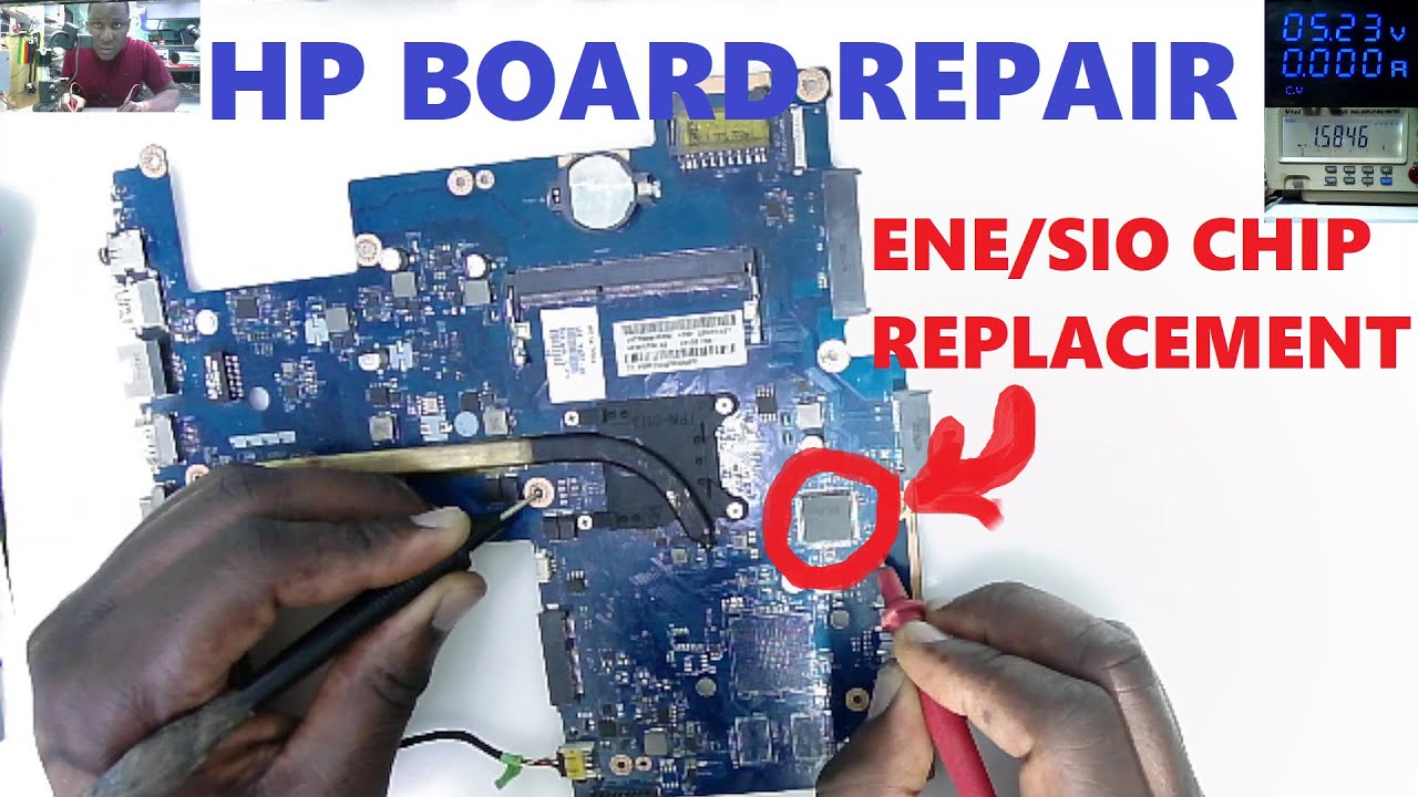 SIO/EC/ENE KB9012QF-A4  IC Chip Replacement -- 3.3v Power Rail Missing -HP Motherboard Repair.