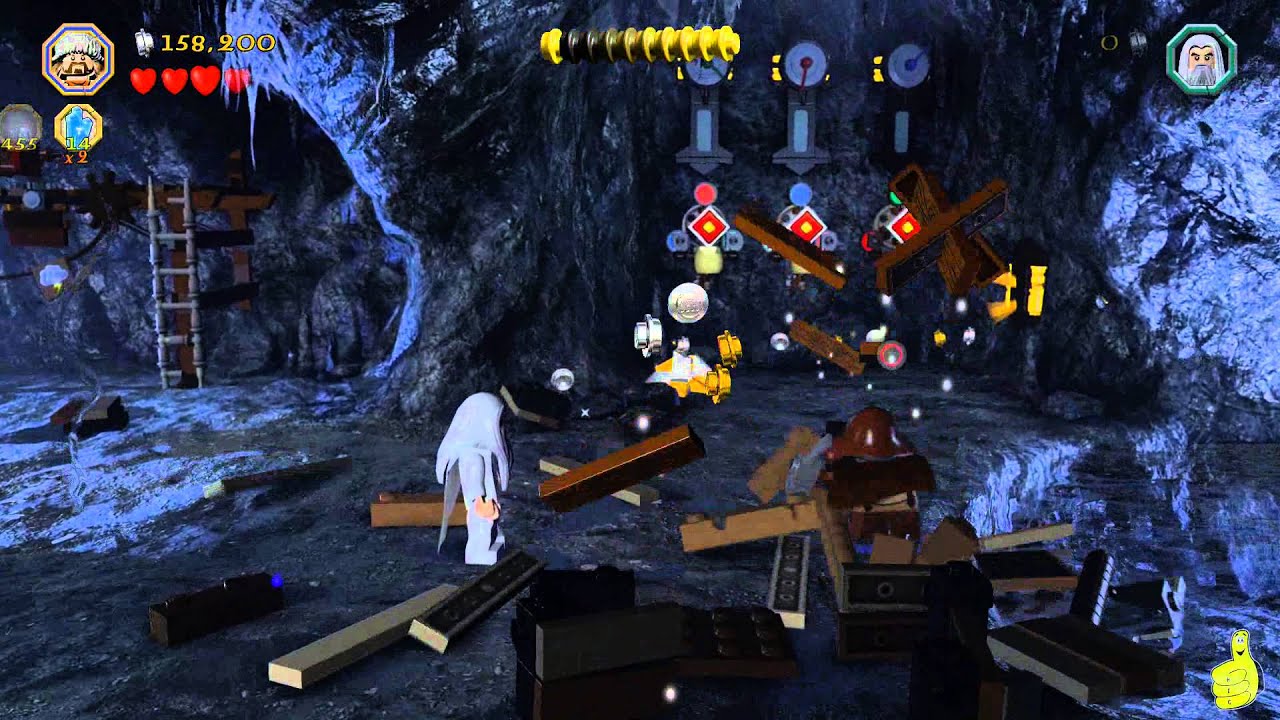 Lego The Hobbit: Lvl 6 Over Hill and Under Hill - FREE PLAY (All Minikits, Treasures & Design) - HTG
