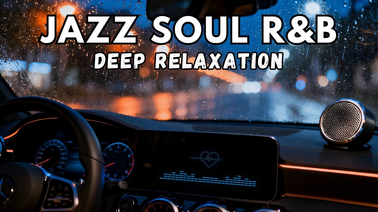 Midnight Smooth Jazz Night Drive 🚗 Rainy City Lights & Relaxing Jazz Instrumental