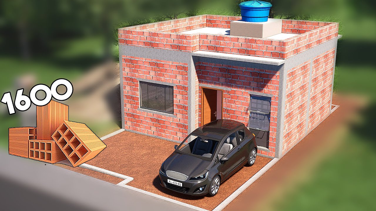 CONSTRUÇÃO PEQUENA DE 6X7M: TRANSFORMANDO 1600 TIJOLOS EM UM ESPAÇO INCRÍVEL | DOIS QUARTOS | DUTRAM